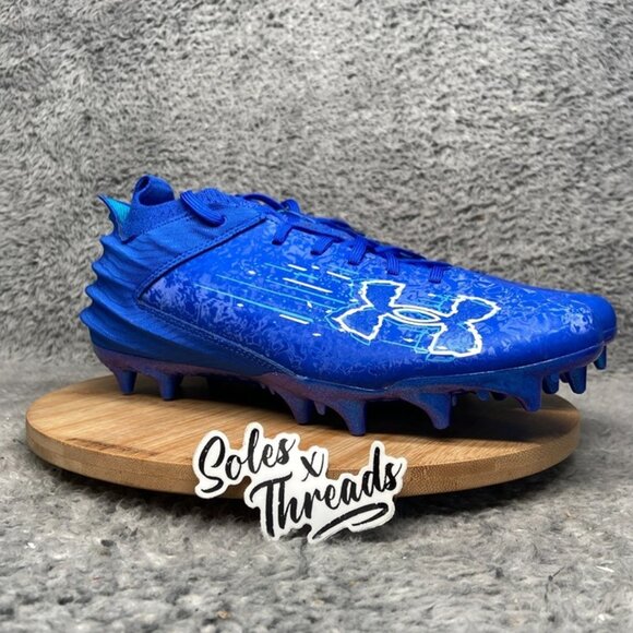 Under Armour Blue 2 MC Suede Football Size 8.5 Men Blue 3027978-400 main image 6